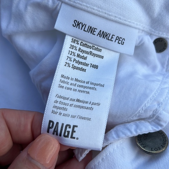 Paige white distressed "Skyline Ankle peg" jeans Size 29 - Picture 4 of 8